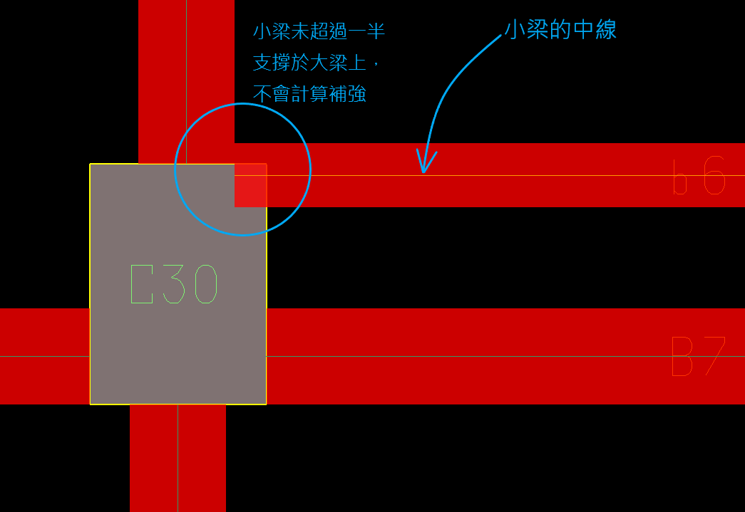 補強剪力筋-大小梁相接